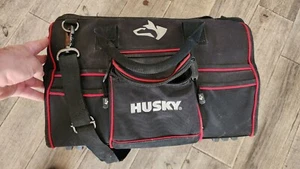 Husky 18" Large-Mouth Tool Bag Heavy-Duty Multi-Organizer W/ Shoulder Strap - Picture 1 of 8