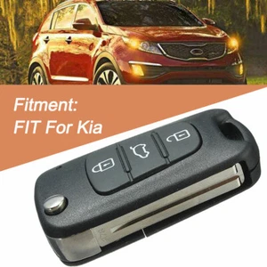 Estuche llavero plegable con llave remota plegable de 3 botones para Kia Forte Sportage Soul - Imagen 1 de 5