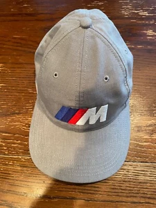 BMW M Hat Cap, Gray, Embroidered, Adjustable Strap - Picture 1 of 3