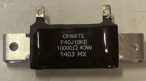 1 STÜCK OHMITE F40J10KE 10K Ohm 10000 Ω / 40W 40 WATT ±5% DRAHTGEWICKELTER WIDERSTAND - Bild 1 von 3