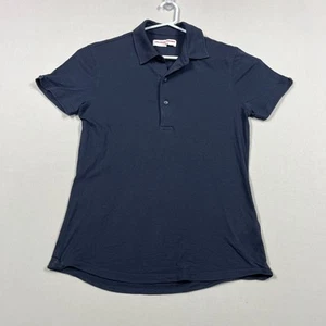 Orlebar Brown Cotton Polo Shirt Blue Casual Mens Medium M Tailored Slim Fit - Picture 1 of 12
