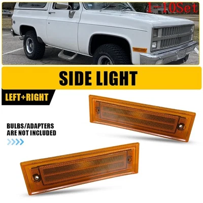 Side Chrome Bezel Marker Light for Chevy Blazer GMC Jimmy C/K R Pickup 1-10Set - Image 1 of 4