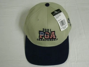 PGA Championship Hat 2001 Atlanta (Tan/Blue) Norman Golf Cap New - Picture 1 of 1