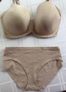 Wacoal Bra T Shirt Ultimate Side Smoothing 38G Beige Sand 853281 + New Gap Panty - Bild 1 von 12
