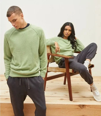 ¡NUEVO! Sudadera para hombre AE77 100 % cachemir de gran tamaño salvia seca talla S unisex M $248 Foto 1 de 4