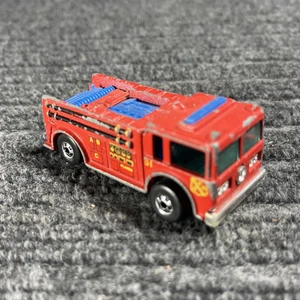 Vintage Hot Wheels Fire Eater Firefighter Truck rot mit blauen Lichtern 1976 Hong Kong - Bild 1 von 6