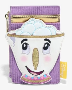 Nuevo con etiquetas Tarjetero Loungefly Disney La Bella y la Bestia Chip Figura Pana  - Imagen 1 de 2