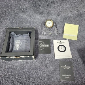 Waterford Crystal Cottage Mantel Clock Crystal Original Box/paperwork/receipt  - Picture 1 of 11