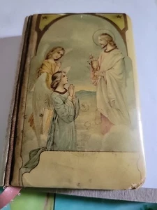 Vintage 1922 Pocket Small Children's Prayer Book Cellulite Cover 4x3 Inch - Picture 1 of 7