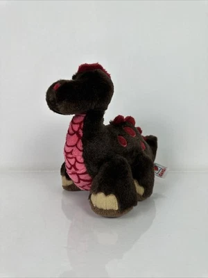GANZ Webkinz Cocoa Dinosaur 8" Plush Toy Stuffed Animal Brown Red HM338 No Code - Image 1 of 4