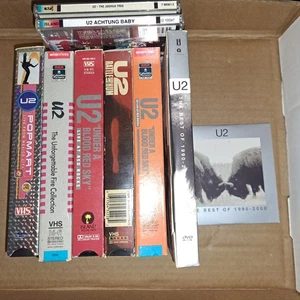 9x U2 Media Lot - 3 CDs, 5 VHS, 1 DVD - Joshua Tree - Achtung Baby - Popmart - Imagen 1 de 16