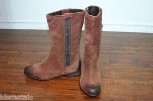 Neu UGG Annisa Damenstiefel zimtfarben Leder/Wildleder rustikal Lammfell Holzabsatz - Bild 1 von 1