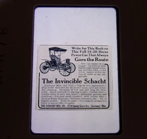 The Schacht Vintage 35MM Slide Advertising Ad Automobilia Promo - Picture 1 of 4