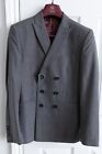 NEXT Double Breasted Suit Jacket in Grey - Size 36S/ SLIM fit