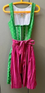 Dirndl Wenger Austrian Style in Grün Pink in Größe 34 - neuwertig! - Bild 1 von 3