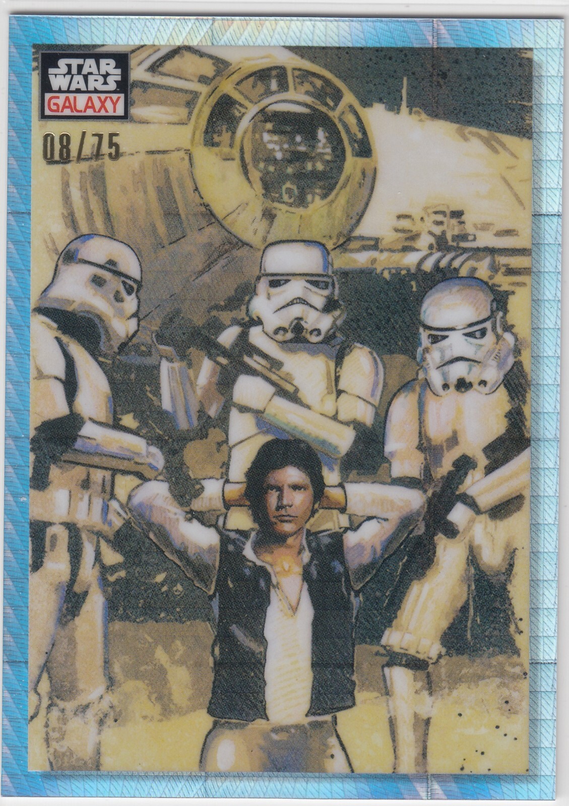 2023 Topps Chrome Star Wars Galaxy #51 The Captain Captured! Prism 08/75