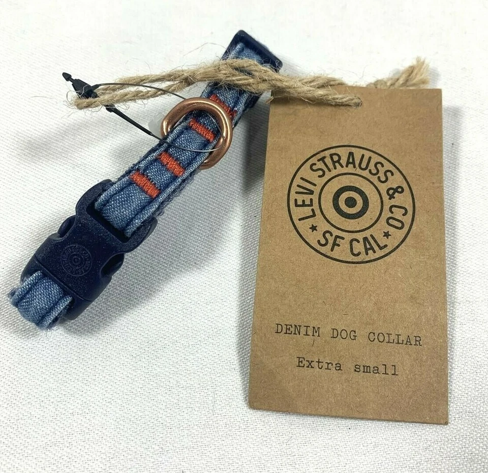 Levi Strauss Levi's X Target Blue Jean Denim Dog Collar Size Extra Small