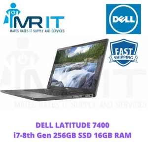 Dell LATITUDE 7400 Intel Core i7-8665U CPU @ 1.90GHz 256GB SSD 16GB RAM B Grade - Picture 1 of 1