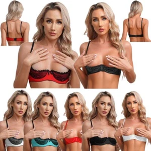 Sexy Women's Lace Underwire Balconette Bra Push Up Half Cup Shelf Lingerie AU - Picture 1 of 78
