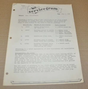 Folleto de mejoras Caterpillar Tractor Servicegram DW10 1948 - Imagen 1 de 3