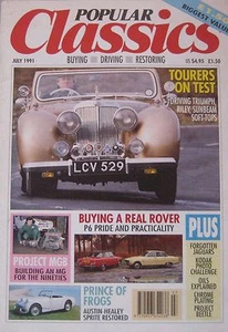 Popular Classics July 1991 featuring Riley, Sunbeam, Triumph, Rover, Jaguar - Picture 1 of 7