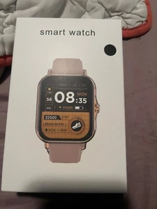 Montre Connectée Homme Femme Moniteur de Fréquence Cardiaque Étanche pour iPhone Android - Noir - Photo 1 sur 2