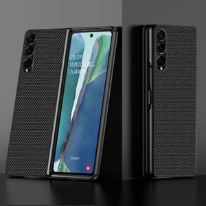 Custodia 360° per Samsung Galaxy Z Fold 3 Fold 2 Flip 3 custodia antiurto in fibra di carbonio - Foto 1 di 16