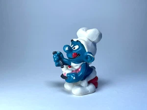 Smurfs ICE CREAM SUNDAE GREEDY 20165 Schleich Peyo VTG Original PVC Figurine - Picture 1 of 10