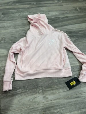 Niñas Rosa Jersey Con Capucha Nuevo Con Etiquetas por Nike 3 Marcas Talla Grande Foto 1 de 3