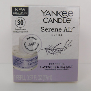 Yankee Candle Serene Air Refill .57 Oz Peaceful Lavender & Sea Salt 30 Days