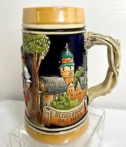 Vintage 1970's Thewalt Beer Stein "Bleibt Froh Das Herz" West Germany - Picture 1 of 10