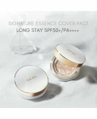 AGE 20'S ESSENCE COVER PACT Long Stay WHITE LATTE #23 SPF50+ with refill