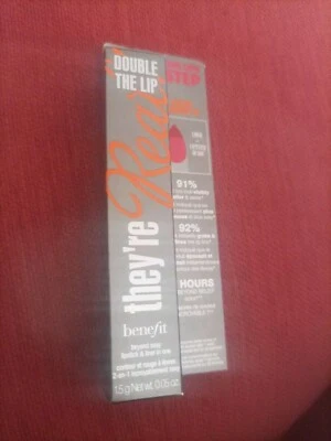 Benefit They're Real Double The Lip Lipstick Shade Revved-Up Red 1.5g New - Image 1 of 3