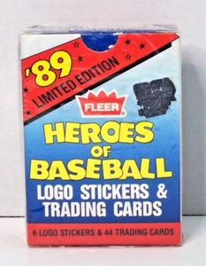 Fleer 1989 Limited Edition Fleer Heroes of Baseball Logo Sticker & Trading Card - Bild 1 von 5