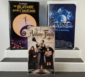 Spooky Family Movie Night VHS Pack - TESTED - Casper, Addams Family, Nightmare - Picture 1 of 8