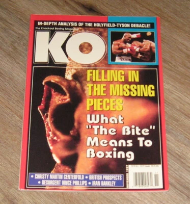 Knockout Boxing KO magazine Nov 1997 Evander Holyfield MIKE TYSON Christy Martin - Image 1 of 2
