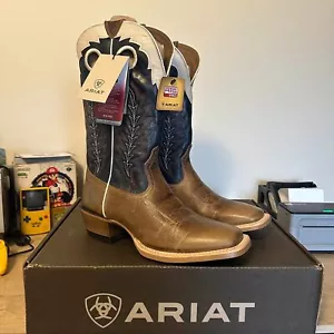 Ariat® Men's Dusted Wheat & Navy Real Deal Boot Size 11.5D MEDIUM 10029694 - Picture 1 of 8