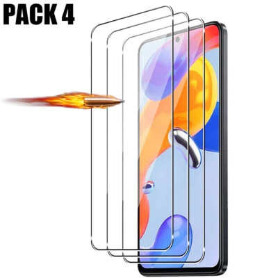 Verre Trempé 9H pour Xiaomi Redmi Note 11/11S Note 12 Pro Plus Note 13 Lot-4