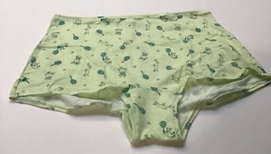 NEW VICTORIA'S SECRET PINK BOYSHORT XXL LIGHT GREEN WITH DOGS AND TENNIS RACKETS - Picture 1 of 8