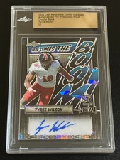 2023 Leaf Metal Draft Proof 1/1 Auto Black Crystals Tyree Wilson Raiders Texas