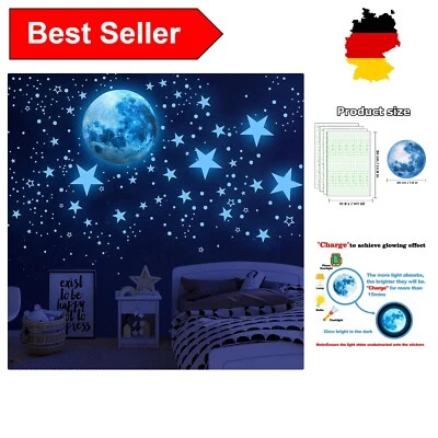 435 stücke Leuchtsterne Kinderzimmer Wandtattoo Junge Wandsticker - Bild 1 von 4