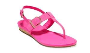 Cole Haan Francine Demi Sandals Neon Fuschia Suede Size 6 240120 - Picture 1 of 2