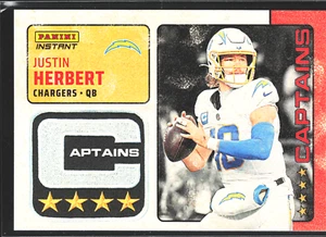 Justin Herbert Football Card 2024 Panini Captains Limited Only 351 Made! - Picture 1 of 2