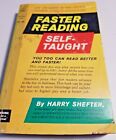 Faster Reader Self Taught Harry Shefter  1970 vtg