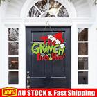 Wooden Grinch Front Door Door Sign Hanger -the Grinch Lives Hrer Christmas Decor