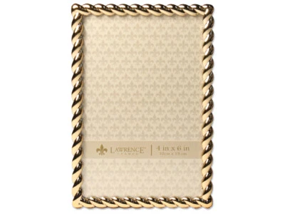 Marco de cuerda de metal dorado Lawrence para fotos 4x6 (mismo envío cualquier cantidad) Foto 1 de 3