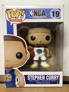 Funko POP NBA Basketball Golden States Warriors 19 Stephen Curry White Blue Box - Picture 1 of 15