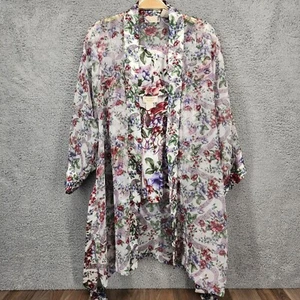 Vintage Victoria's Secret Gold Label Damen großer Blumen Kimono Morgenmantel Camisole Set - Bild 1 von 19