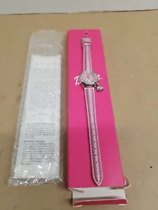 Vintage 2001 Avon Barbie Pink Leather Band Rhinestones Collectible Watch Mattel - Picture 1 of 10