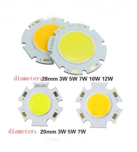 Wholesale 20mm/28mm 3W 5W 7W 10W 12W Round COB LED Strip Light Lamp Bead Bulb - Picture 1 of 6